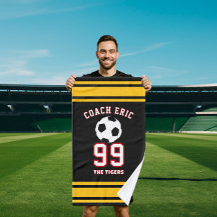 Personalized Sports soccer coach Football Player Hand Towel