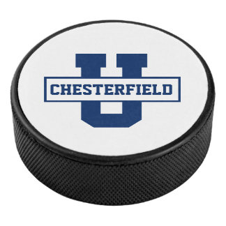 Personalized sports team monogram template hockey puck