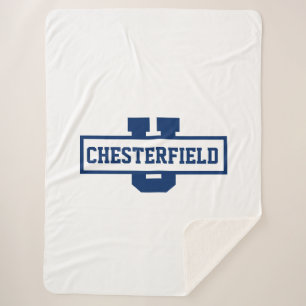 Personalized sports team monogram template sherpa blanket