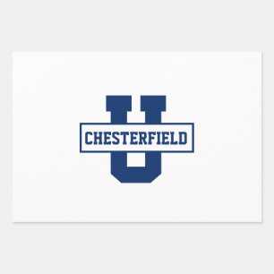 Personalized sports team monogram template wrapping paper sheet