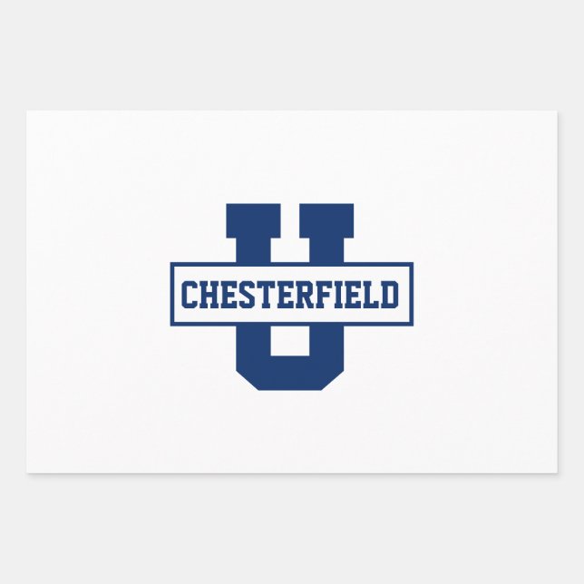 Personalized sports team monogram template wrapping paper sheet (Front 3)