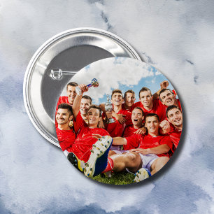 Personalized Sports Team Photo 1 Inch Round Button