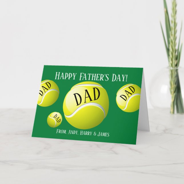 Personalized Sports Tennis Fathers Day Holiday (Front)