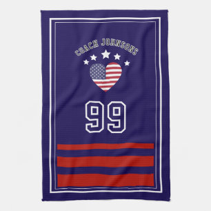 Personalized Sports Towel   Custom Football Player
