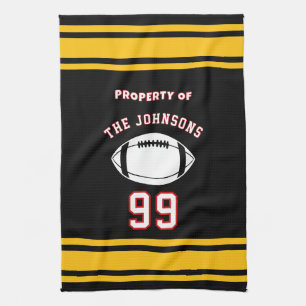 Personalized Sports Towel   Custom Football Player