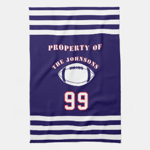 Personalized Sports Towel   Custom Football Player