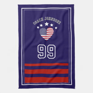 Personalized Sports Towel   Custom Football Player