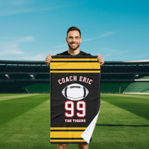 Personalized Sports Towel | Custom Football Player