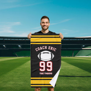 Personalized Sports Towel   Custom Football Player
