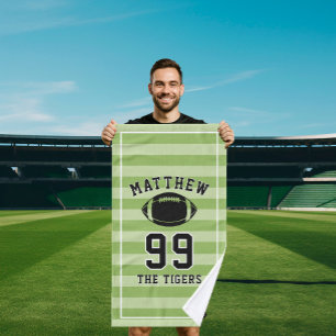 Personalized Sports Towel   Custom Football Player