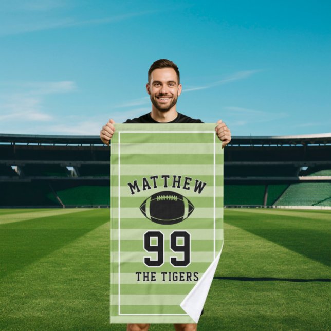 Personalized Sports Towel | Custom Football Player (Creator Uploaded)