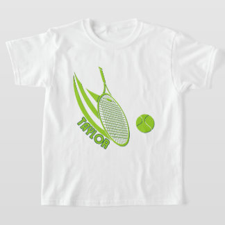 Personalized Sports With Name Tennis Kid's T-Shirt