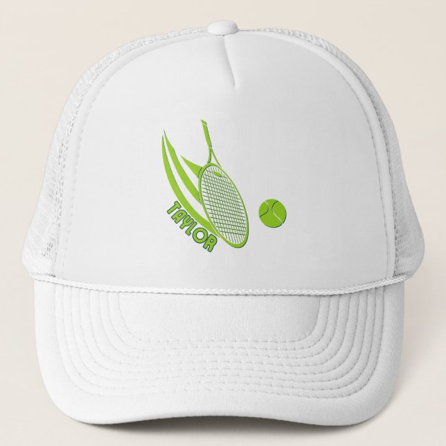 Personalized Sports With Name Tennis Snapback Hat (Front)