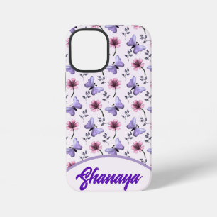 Personalized Spring Butterfly Floral Gift iPhone 12 Mini Case
