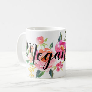 personalized spring flower mug