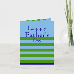 Personalized Spring Green and Blue Father's Day Card