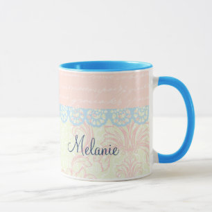 Personalized Spring Vintage Cute Bird Couple Nest Mug