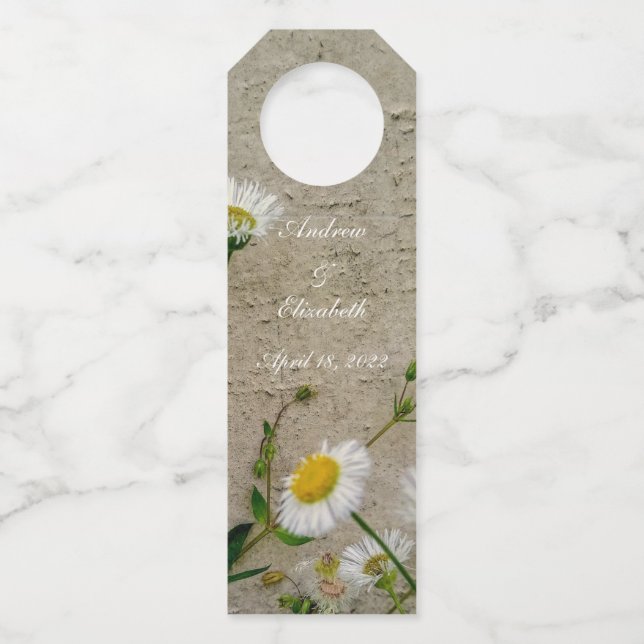 Personalized Spring Wildflowers Bottle Tag (Front)