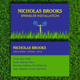 Personalized Sprinkler Installation Business Card