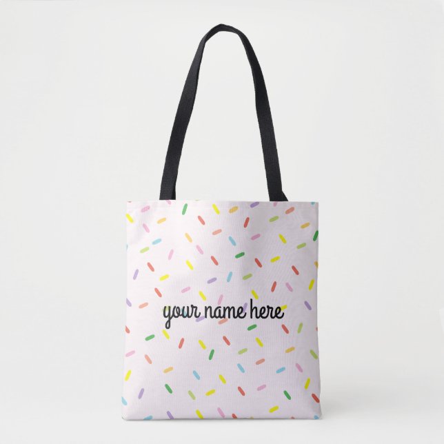 Personalized Sprinkles Tote Bag (Front)