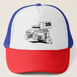Personalized Sprint Car Hat, Customize it Trucker Hat