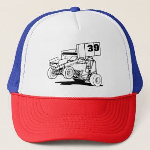 Personalized Sprint Car Hat, Customize it Trucker Hat