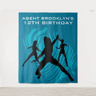 Personalized Spy Party Fingerprint Tapestry