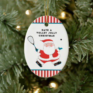 Personalized squash sports ceramic ornament
