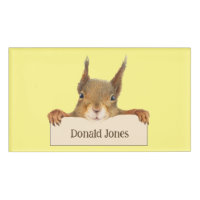 Personalized Squirrel Holding Custom Sign