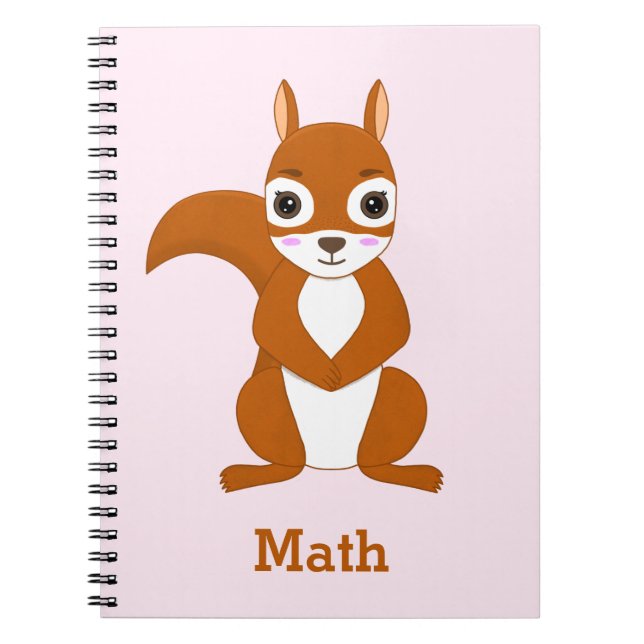 Personalized Squirrel Pattern Notebook (Front)