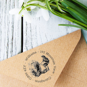 Personalized Squirrel Return Address  Self-inking Stamp