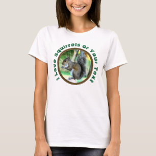 Personalized, Squirrel T Shirts Women's, Men, Kids