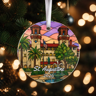 Personalized St. Augustine Acrylic Ornament, Custo Ornament