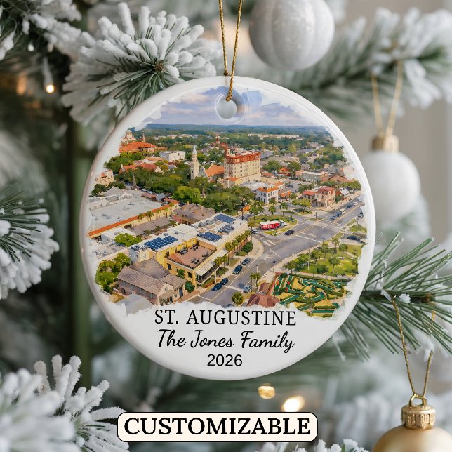 Personalized St. Augustine Ornament Custom Florida (Creator Uploaded)