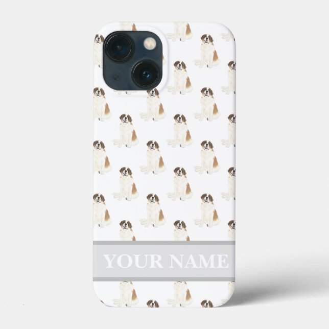 Personalized St. Bernard Dog Case-Mate iPhone Case (Back)