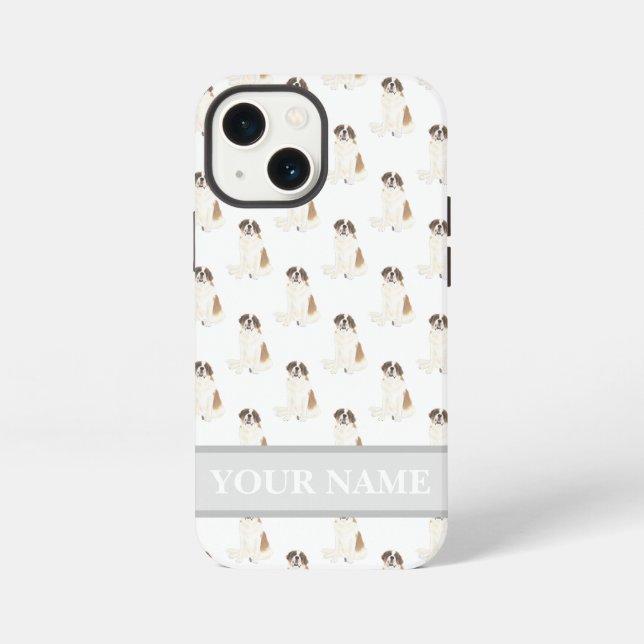 Personalized St. Bernard Dog iPhone Case (Back)