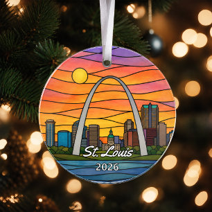 Personalized St. Louis Acrylic Ornament, Custom Mi Ornament