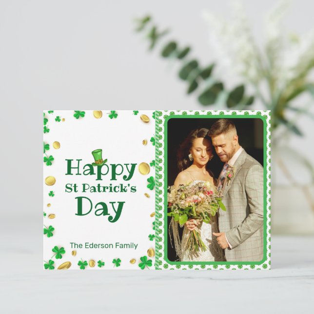 Personalized St. Patrick’s Day Photo Card   (Standing Front)