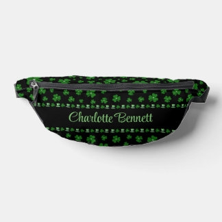 Personalized St. Patrick’s Day Shamrock on Black