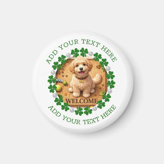 Personalized St. Patrick’s Day Shamrock with Pearl Magnet