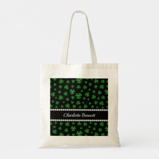 Personalized St. Patrick’s Day Shamrock with Pearl Tote Bag