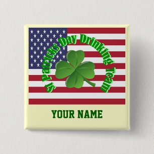 Personalized St Patrick's day 2 Inch Square Button