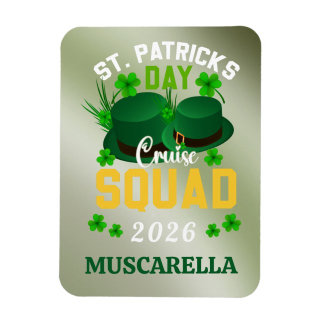 Personalized St. Patrick's Day Cruise Squad Door  Magnet (Vertical)