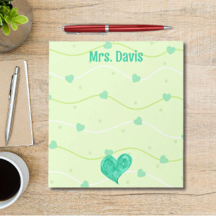 Personalized St. Patrick's day fun teacher Notepad