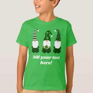 Personalized St Patricks Day Gnomes Boy or Girl T-Shirt