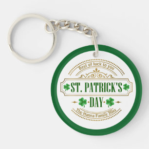 Personalized St. Patrick's Day I Luck of the Irish Keychain