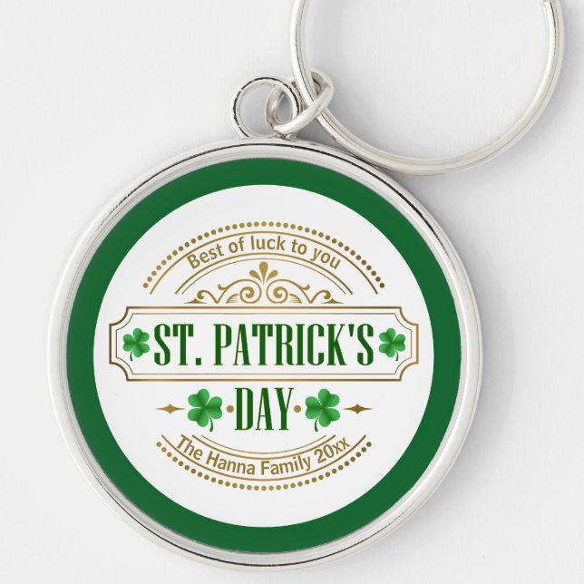 Personalized St. Patrick's Day I Luck of the Irish Keychain (Front)