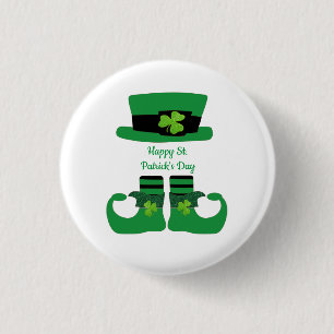 Personalized St. Patrick's Day Irish Leprechaun  1 Inch Round Button