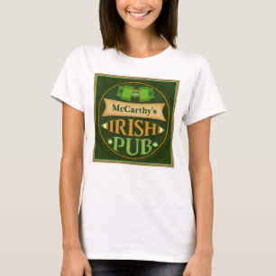 Personalized St. Patrick's Day Irish Pub T-Shirt