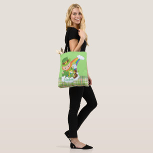 Personalized St Patrick's Day Leprechaun Tote Bag
